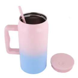Thirst Quencher Mug Pink Blue Open